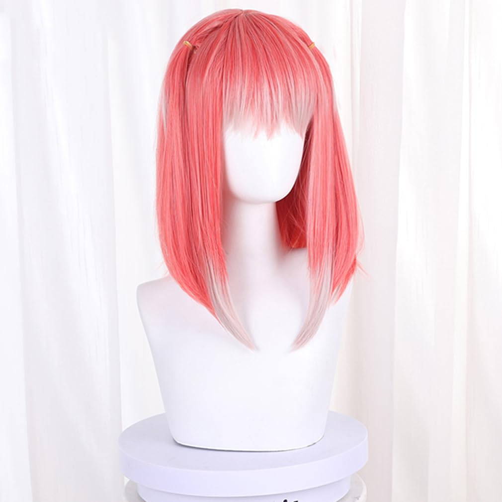 Amazon.co.jp: LAOBAO コスプレ ウィッグ 中野二乃 ピンク 白 メッシュ